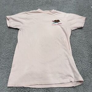 Eighty Eight California Republic Shirt Mens Pink Small Short Sleeve Bear Logo